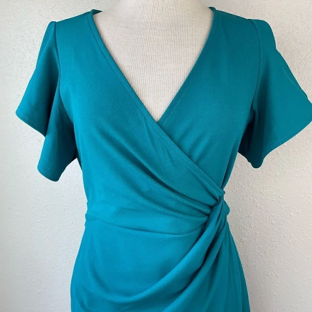 OTEN Blue Midi Dress Size L EUC - Picture 3 of 7